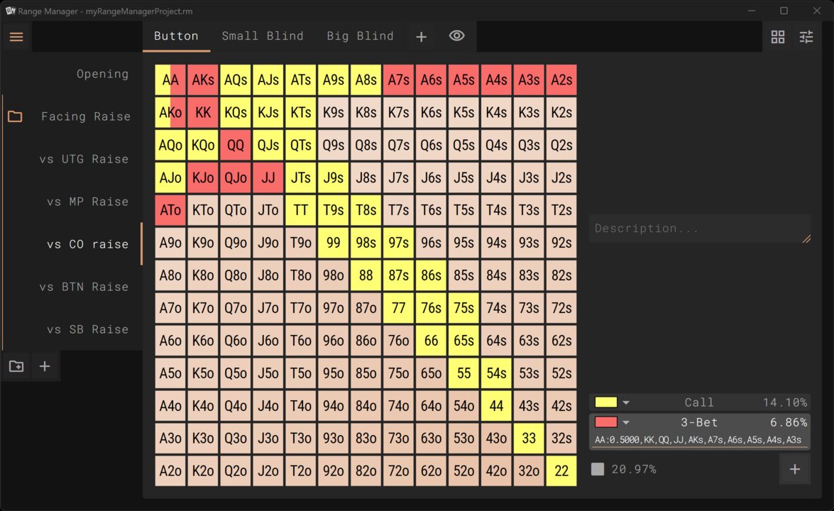 Poker Range Chart Calculator